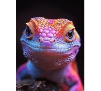 Animal Diamond Painting Kit Completo, 5D Diamond Painting Lagarto Pintura Diamante Niños DIY Cristal Strass Punto de Cruz Manualidades Puzzle Diamantes Adultos para Decoración Hogar 40x55cm a7-15M