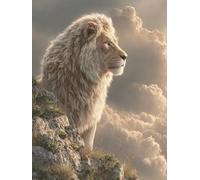 Animal Diamond Painting, LeóN 5D Diamond Painting Adultos, DIY Kit Manualidades Adultos, DIY Punto de Cruz Cuadro Diamante, Primavera Regalo, Pintura de Diamante Kits, Home Decoration 100x135cm Q-6578