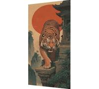 Animal Diamond Painting Tigre Diamond Painting Adultos, DIY 5D Cristal Bordado Punto de Cruz Cuadro Diamantes Puzzle Pintura Diamante para Dormitorio Paredes Decoración Del Hogar Regalo 40x80cm k6-6db