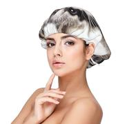 Animal divertido del rocío,Gorro de dormir de satén ajustable para adultos, de seda, elástico, para dormir, para mujer