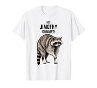 Animal Divertido diseño de Animales para apoyar a Hot Jimothy Summer Raccoon Camiseta gráfica económica, Hombre, Blanco, L