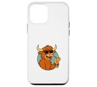 Animal divertido para las vacaciones de verano de Cool Highland Cow Carcasa para iPhone 12 mini