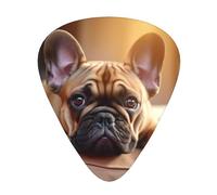Animal Dog French Bulldog 3 - Púas de guitarra de celuloide para bajo acústico, púas de guitarra con caja organizadora