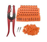 Animal Ear Tags - Cattle and Livestock Numbered Labels, 001-100 Tags with Applicator for Identification, Herd Tracking, Breeding Programs, Beef Cattle Sheep Goat Management