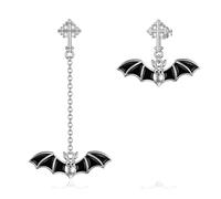 Animal Earrings Silver Cat/Panda/Dog/Owl/Butterfly/Peacock Dangle Earrings Cute Animal Jewellery Gift for Women