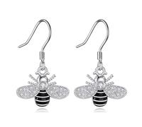 Animal Earrings Silver Cat/Panda/Dog/Owl/Butterfly/Peacock Dangle Earrings Cute Animal Jewellery Gift for Women
