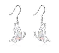 Animal Earrings Silver Cat/Panda/Dog/Owl/Butterfly/Peacock Dangle Earrings Cute Animal Jewellery Gift for Women