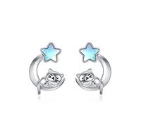 Animal Earrings Silver Cat/Pig/Dinosaur/Cow/Frog/Hedgehog/Turtle Stud Earrings Cute Animal Jewellery Gifts for Women Girls