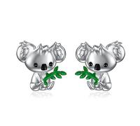 Animal Earrings Silver Cat/Pig/Dinosaur/Cow/Frog/Hedgehog/Turtle Stud Earrings Cute Animal Jewellery Gifts for Women Girls
