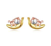 Animal Earrings Silver Cat/Pig/Dinosaur/Cow/Frog/Hedgehog/Turtle Stud Earrings Cute Animal Jewellery Gifts for Women Girls