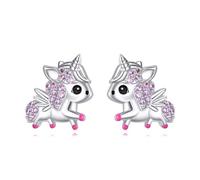 Animal Earrings Silver Cat/Pig/Dinosaur/Cow/Frog/Hedgehog/Turtle Stud Earrings Cute Animal Jewellery Gifts for Women Girls