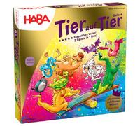 HABA Animal en Animal Deluxe versión - Juego de apilamiento y Dados de Madera con 30 Animales de Colores y balancín, diversión para Toda la Familia, Juego a Partir de 4 años - 2012205001