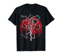 Animal Espeluznante Pájaro Luna Roja Arbol Gótico Cuervo Camiseta