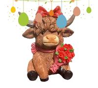 Animal Figurines - Adorable Love Holiday Decorations, Small Cow Sculptures Desk Ornament for Him Her Partner Spouse Couples Bedroom Living Room Office Party Favors Cute Charming Home Decor Accessory