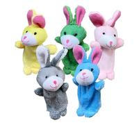 Animal Finger Puppets - Accesorios De Títeres En El Aula | Mini Títeres De Personaje De Zoológico, Juego De Juguetes De Conejito Relleno De 5 | Muñeca De Títeres De Animales De Lindo para Niños