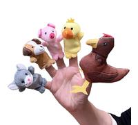 Animal Finger Puppets, Multicolor Finger Toy for Children Set of 5, 3.15 Inches Animal Puppets for Easter Basket Stuffers Egg Fillers School Classroom Rewards Party Supplies
