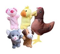 Animal Finger Puppets, Multicolor Soft Plush Finger Toys, Set of 5 Adorable Animal Designs, Fun & Educational Playtime Accessories, Perfect for Storytelling, Ideal for Easter