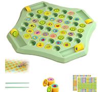 Animal Flip Chess Memory Game, Memory Chess Over Card Board, Cartoon Pattern Matching Memories Game, Suitable for 2-4 Players (Fruit)