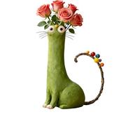 Animal Flower Planter, Cute Cat Buds, Decorative Desk Vase with Design, Ceramic Indoor Ornament with Flair, Holiday Apartment Display Home Accessories, Sculpture Accessory for Kitchen and Living Room