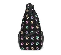 Animal Footprint Bee Sling Bag Casual Crossbody Hombro Mochila Chest Casual Daypack Cat Bag