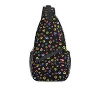 Animal Footprint Bee Sling Bag Casual Crossbody Hombro Mochila Chest Casual Daypack Cat Bag