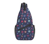 Animal Footprint Bee Sling Bag Casual Crossbody Hombro Mochila Chest Casual Daypack Cat Bag