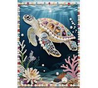 Animal Forma DIY Perla Diamante Arte Set para Adultos Perforación Parcial Decoración de Pared 30 x 40 cm