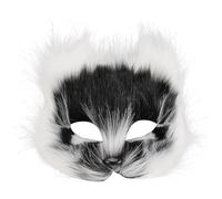 Animal Fox Wolf Wolf Mask, Halloween Party Cosplay Apps, peluches de felpa Media Face Masks para Carnival Christmas Masquerade (estilo 5)