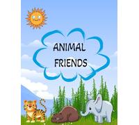 Animal friends cute & funny; bold and easy colouring book for kids and adults