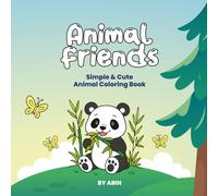 Animal Friends: Simple & cute animal coloring book