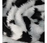 Animal Fun - Tela de piel sintética de vaca negra, 1 m, 150 x 100 cm