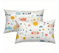 Animal Fundas Cojines 60x80 Terciopelo Juego de 2, Lujosas Funda Cojin Crema Súper Suaves y Cómodas, Funda de Almohada con Cremallera Oculta, Durable y Fácil Cuidado, Adecuado para Sofá, Cama S1-994