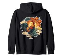 Animal Gallo del Zodiaco Chino Sudadera con Capucha