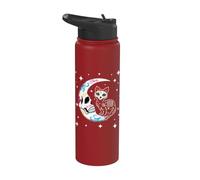 Animal Gato Y Luna Almas Día De Muertos Día De Los Muertos Stainless Steel Insulated Water Bottle