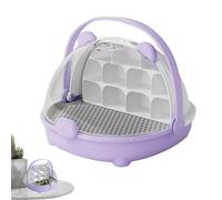 Animal Habitat Cage, tanque de cultivo de reptiles | Caja de alimentación portátil - Contenedor de transporte con asa | Carrier Habitat Cage ver la casa para mascotas para exteriores y ranas