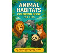 Animal Habitats Coloring Book for Kids: 40+ Realistic Grayscale Illustrations for Creative Nature Exploration