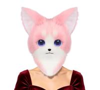 Animal Head - Máscara de Halloween ajustable de felpa para cosplay | Máscara de máscaras con temática de animales para espectáculos de escenario de adultos, bailes de máscaras, teatro