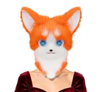 Animal Head - Máscara de Halloween realista de felpa para cosplay | Máscara de máscaras con temática de animales para espectáculos de escenario de adultos, bailes de máscaras, teatro