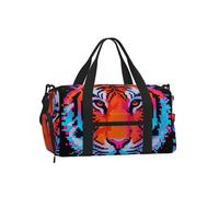 Animal Head Pictures - Bolsa de lona deportiva con compartimento para zapatos, ligera, para gimnasio, fin de semana para hombres y mujeres, bolsa de viaje impermeable con bolsillo húmedo