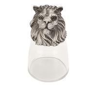 Animal Head Whiskey Glass, Cocktail Glass with Intricate Metal Base, Stable Durable Drinking Glass for Whisky Tequila Vodka, Fun Party Barware Gift for Adults (Tipo A)