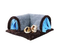 Animal Hideaway Play Tube Toys Mat - Bed With Sleeping Bed House For Dwarf Rabbits | Chinchillas Hamsters Hedgehogs For Indoor Exercise Sleeping Play Boredom Relief Chinchilla