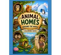 Animal Homes Around the World Coloring Book for Kids Ages 4-8: Learn About Animal Habitats, Countries & Homes While Coloring