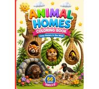 Animal Homes Coloring Book for Kids: 66 Fun and Easy Coloring Pages Featuring Cute Animals and Their Amazing Homes | A Fun Nature Adventure for Boys & Girls Ages 4-8