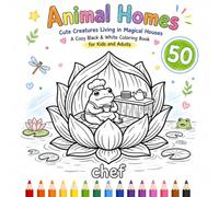 Animal Homes: Cute Creatures Living in Magical Houses | A Cozy Black & White Coloring Book for Kids and Adults: Relaxing Right-Hand Page Designs with ... (Cozy Dog Adventures Coloring Book Series)
