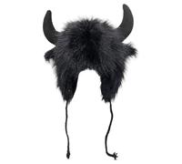 Animal Horn Plush Cap - Gorro cálido divertido, Adultos Sombrero de vestuario único | Para fiestas, el cosplay Halloween se adapta a la comodidad de diseño esponjoso y al estilo de la fiesta de la fie