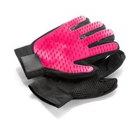 Animal House - Guante de Aseo, quitapelo para Perros y Gatos, Masaje y Suave, Limpieza y Comodidad Agradable, Azul y Rosa (Rosa)