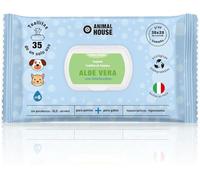 Animal House Toallitas perfumadas 35 PCS: Toallitas Húmedas Hipoalergénicas y Biodegradables para la Limpieza Diaria de Perros y Gatos (35, Aloe y Clorhexidina)