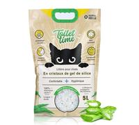 Animal House Toilet Time - 5 LT - Arena de Cristal de Silicona para Gatos - Antiestática y Segura - Sin Polvo - Ultra Absorbente - Retiene los olores (Aloe, 5 L)
