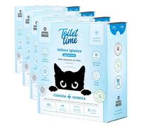 Animal House Toilet Time - Arena de bentonita Blanca para Gatos, antiestática y Segura, Ultra Absorbente, aglutinante, retiene los olores, 5,1 kg (Blanca, 6 L) (Paquete de 4)