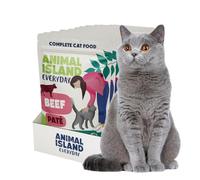 Animal Island Alimento Húmedo Completo para Gato Adulto Paté de Ternera y Pollo en Caldo de Ternera Textura Cremosa y Suave sobre, 12 x 85g
